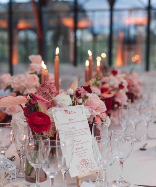 Photographie de décoration de mariage dans le Sud-Ouest au domaine de la métaire à ossun